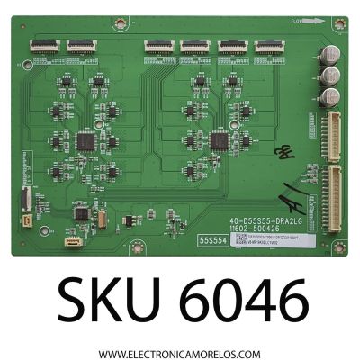 LED DRIVER PARA TV TCL / NUMERO DE PARTE 30835-000034 / 40-D55D55-DRA2LG / 11602-500426 / GTC011960I / V8-MR19K02-LC1V002 / DISPLAY ST5461D18-2 VER.2.1 / MODELO 55S555	